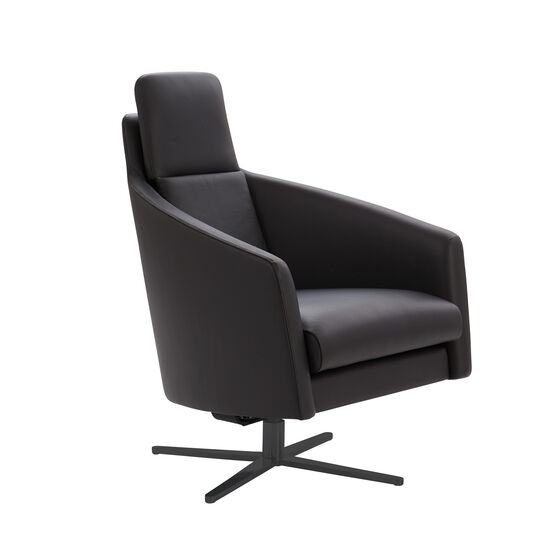 Blake Leather Armchair Flannel