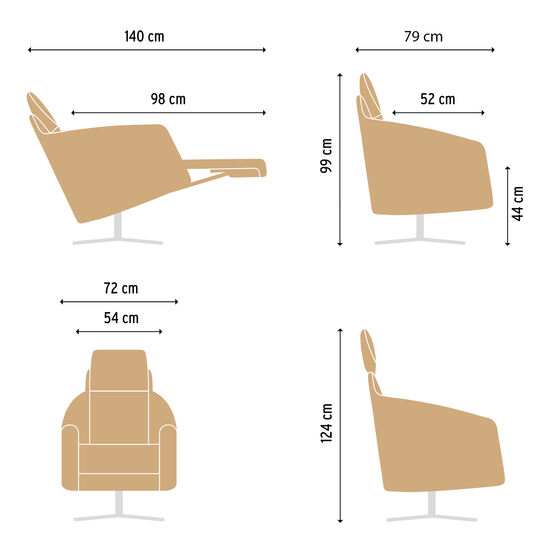Blake Leather Armchair Macadamia