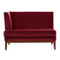 Hyde Dining Sofa Carmine with armrest right