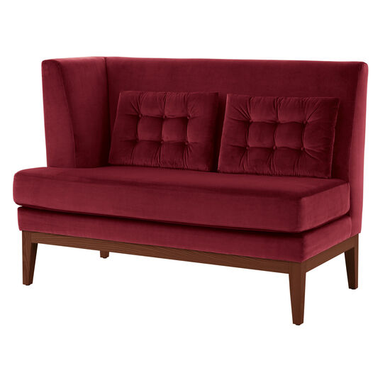 Hyde Dining Sofa Carmine with armrest right