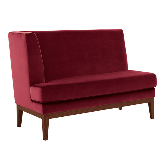 Hyde Dining Sofa Carmine with armrest right