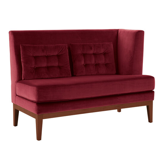 Hyde Dining Sofa Carmine with armrest left