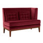 Hyde Dining Sofa Carmine with armrest left
