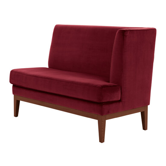 Hyde Dining Sofa Carmine with armrest left