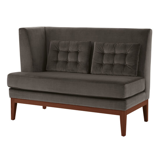 Hyde Dining Sofa Taupe with armrest right