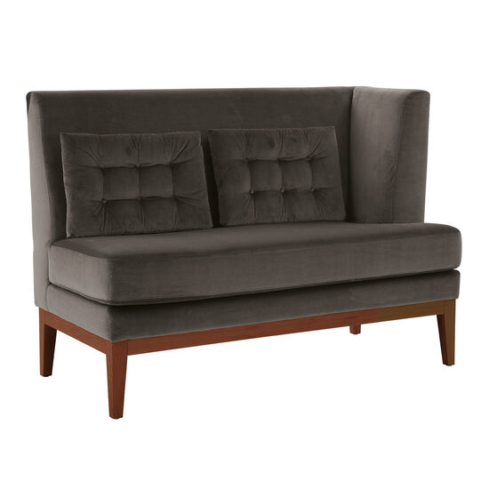 Hyde Dining Sofa Taupe with armrest left