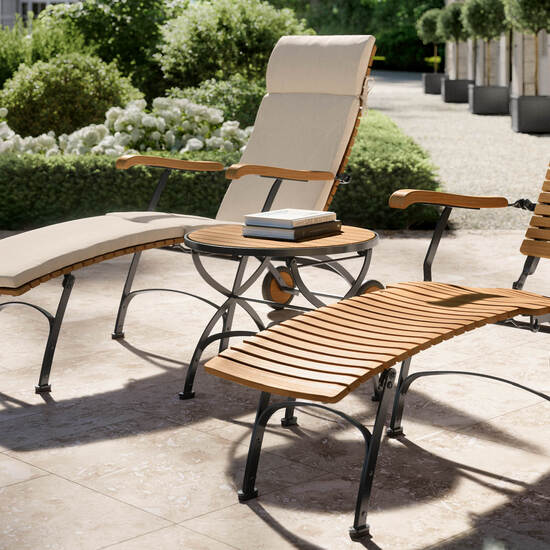 Fontenay Folding Side Table Ø 55 low, Teak