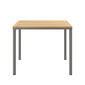 Portland Table Graphite 90 x 90 with teak top