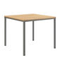 Portland Table Graphite 90 x 90 with teak top