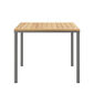 Portland Table Graphite 90 x 90 with teak top