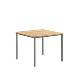 Portland Table Graphite  90 x 90 with teak top