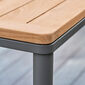 Portland Table Graphite 140 x 90 with teak top