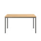 Portland Table Graphite 140 x 90 with teak top