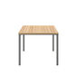 Portland Table Graphite 140 x 90 with teak top