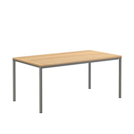 Portland Table Graphite 165 x 90 with teak top