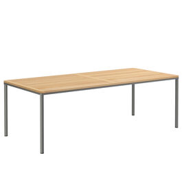 Portland Table Graphite 220 x 100 with teak top