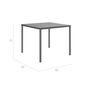 Portland Table Graphite 90 x 90 with HPL top Shade