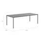 Portland Table Graphite 220 x 100 with HPL top Shade