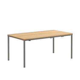 Portland Extending Table Graphite 165-225 x 90 with teak top