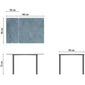 Portland Extending Table Graphite 90-140 x 90 with HPL top Shade