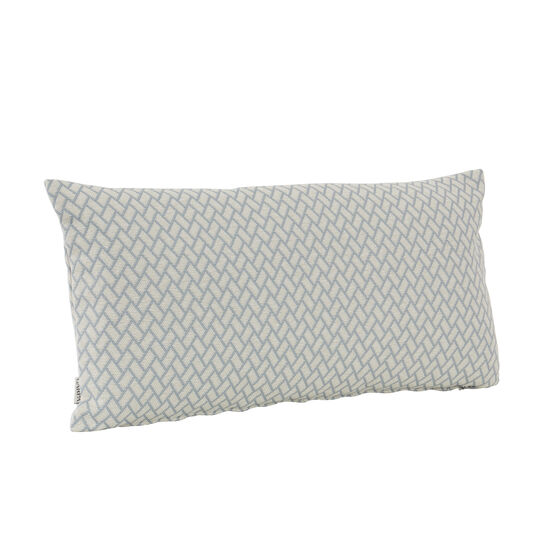 Feather Cushion 60 x 30 Rombo White/Bleu