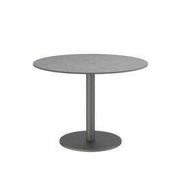 Ronda Single-Pedestal Table Graphite Ø 100 with HPL Shade top