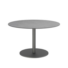 Ronda Single-Pedestal Table Graphite Ø 120 with HPL Shade top