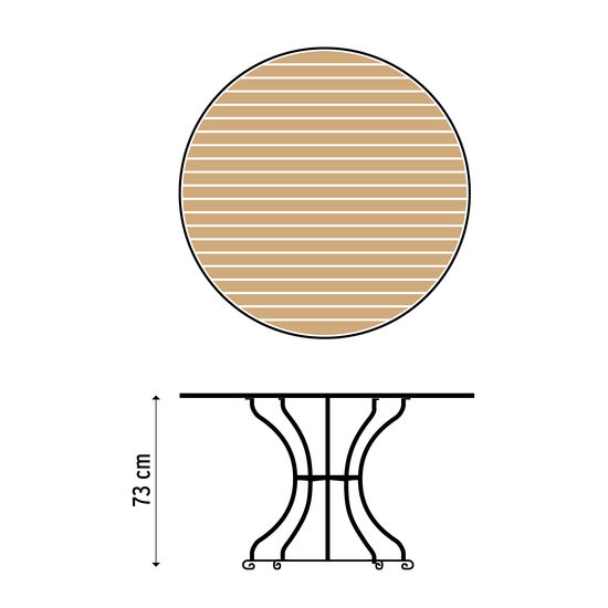 Fontenay Table Ø 120, Teak