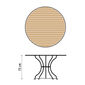 Fontenay Table Ø 120, Teak