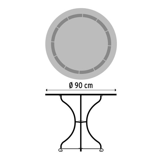 Fontenay Table Ø 90, Granite Top