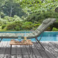 Pan Side Table Graphite 48 x 48, Teak