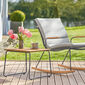 Pan Side Table Graphite 48 x 48, Teak