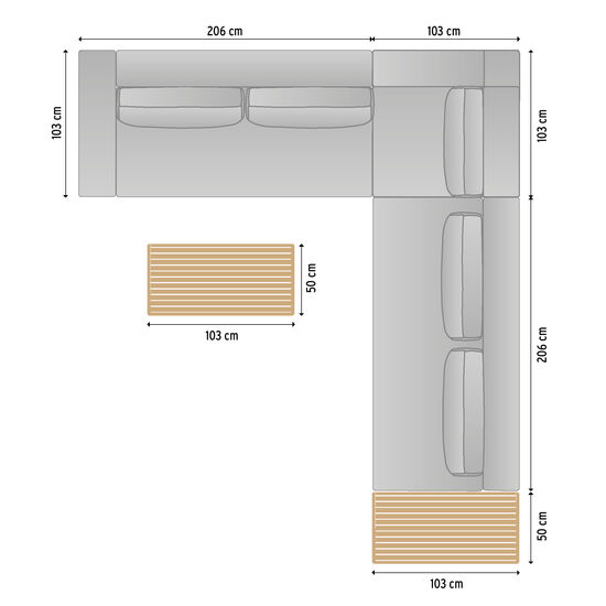 Morgans Bay Corner Element, cushions included