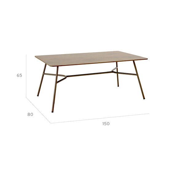 Casablanca Table 140 x 80, HPL Patina Grey-Brown