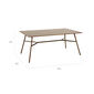 Casablanca Table 140 x 80, HPL Patina Grey-Brown