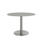 Ronda Single-Pedestal Table Stainless Steel Ø 100 with HPL Stone top