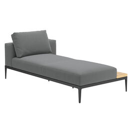 Morgans Bay Lounger with tray left, cushions included