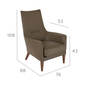 Leighton Leather Armchair, Cedar