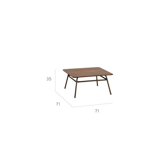 Casablanca Side Table 71 x 71, Patina Grey Brown