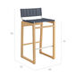 Benton Bar Stool Blue Smoke fixed