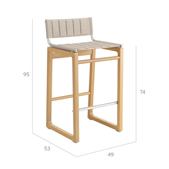Benton Bar Stool Stormy Grey fixed