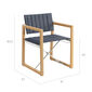 Benton Armchair Blue Smoke foldable