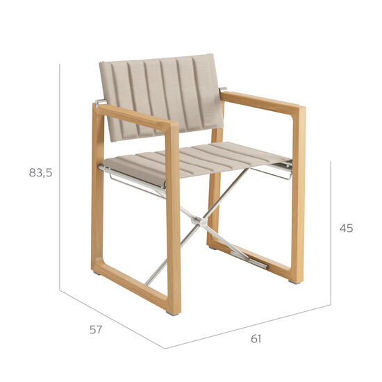 Benton Armchair Stormy Grey foldable