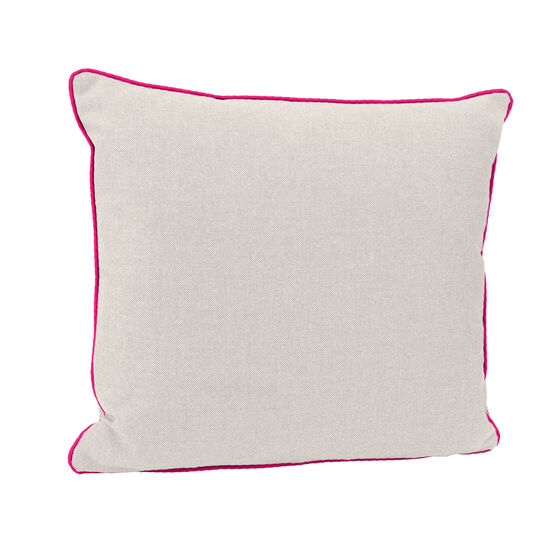 Piped Cushion 50 x 45 Crystal | Happy