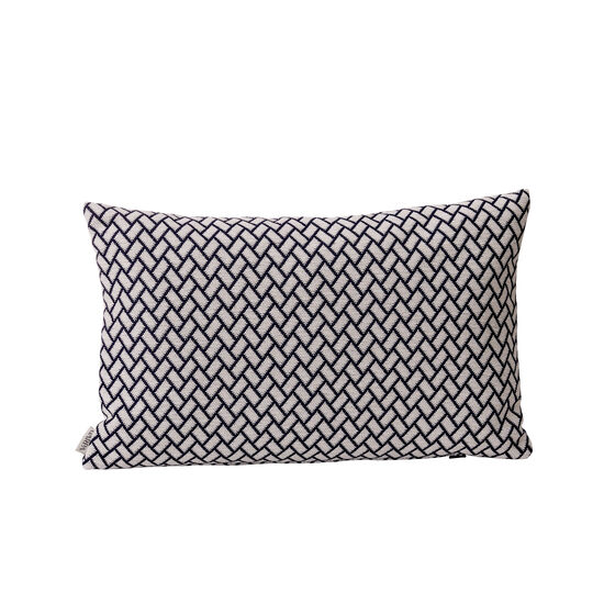 Feather Cushion 45 x 30 Rombo White/Marine