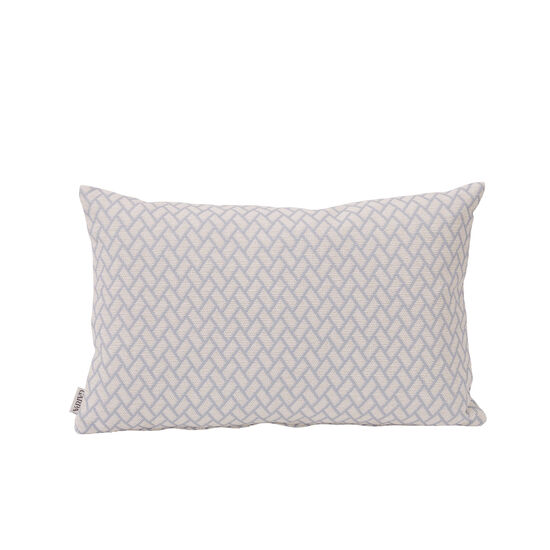 Feather Cushion 45 x 30 Rombo White/Bleu