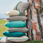 Piped Cushion 50 x 45 Stone | Bright