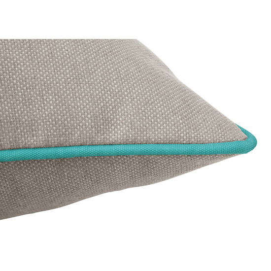 Piped Cushion 50 x 45 Stone | Bright