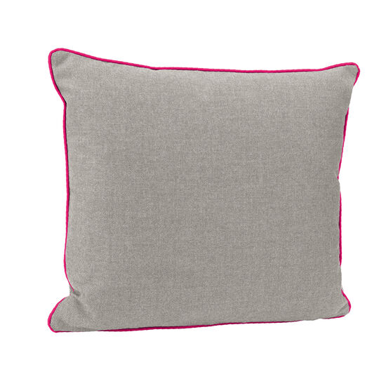 Piped Cushion 50 x 45 Stone | Happy