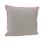 Piped Cushion 50 x 45 Stone | Happy